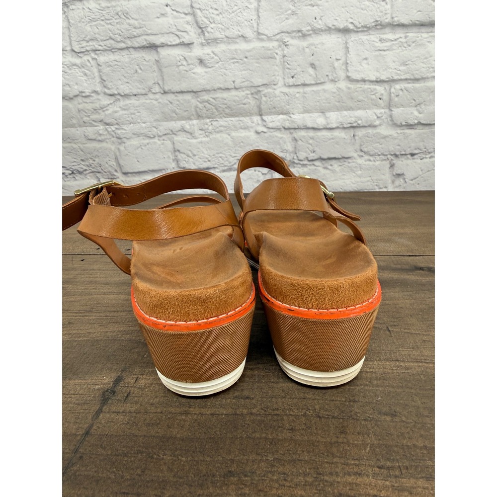 Cole Haan GrandPro Topspin Sandals Women's 8B Brown Leather Wedge Comfort - Picture 6 of 12
